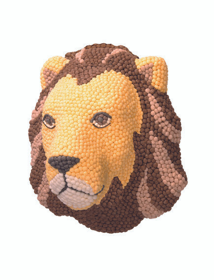 Playmais: 3D Λιοντάρι, Σφουγγαράκια από καλαμπόκι - Κατασκευή