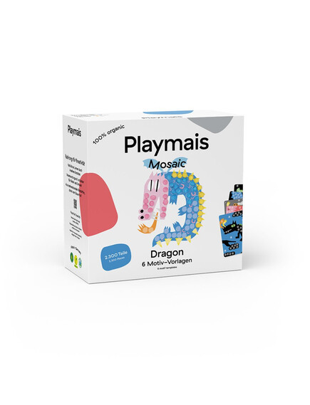 Playmais: Κατασκευές με κάρτες και σφουγγαράκια από άμυλο καλαμποκιού 6τεμ. - Δράκος του παραμυθιού