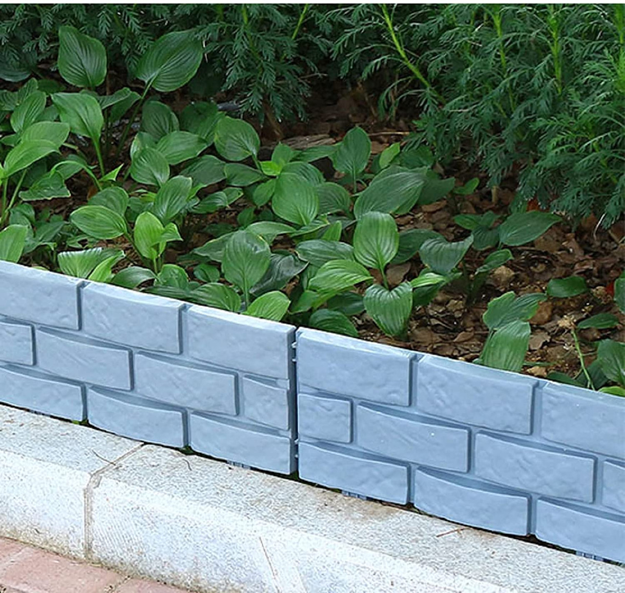 Ram® 8 X Lawn edging Grey Brick Effect Garden Lawn Edging Grey Lawn ...