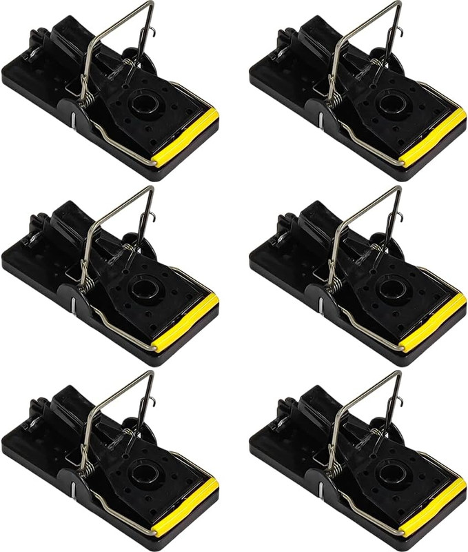 Ram® 6 x Heavy Duty Mouse Trap Pack Of 6 Reusable Mice Trap UK Rodent Trap Indoors And Outdoors Mouse Trap
