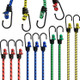 Ram® 10 x Bungee Cords With Hooks Heavy Duty Pack Of 10