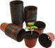 Armo 100 Pack Plastic Plant Pots 10CM Seed Seedling Pots