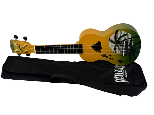 Mahalo MD1-HAGNB Soprano Ukulele – Hawaii Green Burst Finish (MD1 Series)