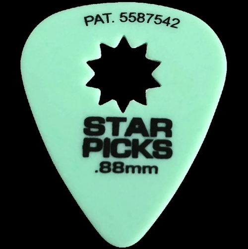 Star Picks Delrin Guitar Picks - .88mm Green (72 Pack)
