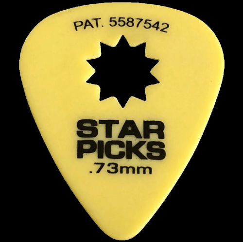 Star Picks Delrin Guitar Picks - .73mm Yellow (72 Pack)