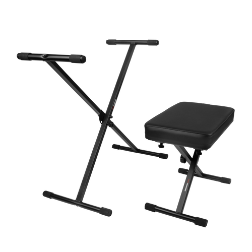 Gator Frameworks Keyboard Bench & Stand Set GFW-KEYBENCH-SET - Black
