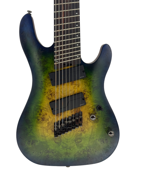 B-Stock Cort KX508MS KX Series 8 String Electric Guitar Mariana Blue Burst