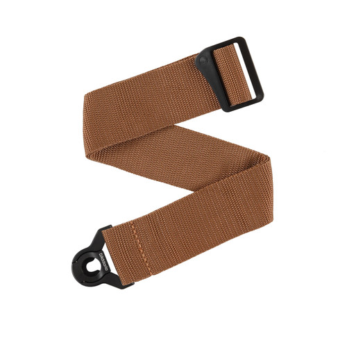 D’Addario Brown Auto Lock Locking Guitar Strap