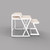 Wavebone Headquarter Studio Workstation Desk and Keyboard Tray- Light Wood Finish