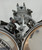 Used Ludwig Accent 8x8” + 10x8” Toms Black with Ludwig Double Tom Stand