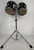 Used Ludwig Accent 8x8” + 10x8” Toms Black with Ludwig Double Tom Stand