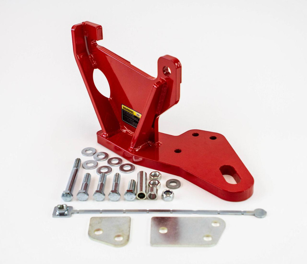 ARB Recovery Point 2823010, red recovery winch mount with mounting hardware and brackets for vehicle off-road recovery.