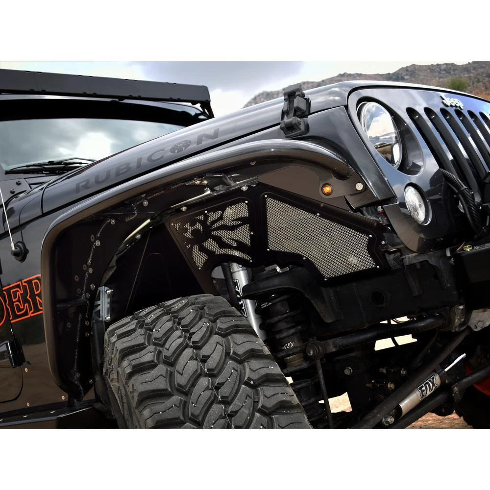 Front JK Vented Inner Fenders (Black) - Poison Spyder