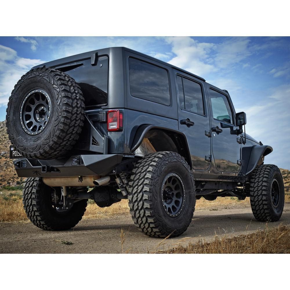 JKラングラー　jk wrangler ポイズンスパイダー　リアバンパー Rear JK BRUISER Bumper (Black) - Poison Spyder