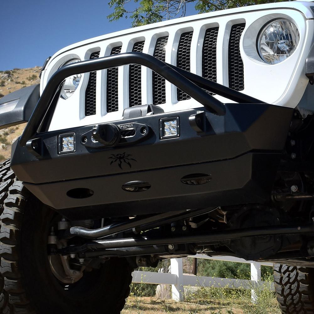 Front JL/JT BRUISER Bumper Skidplate (Black) - Poison Spyder