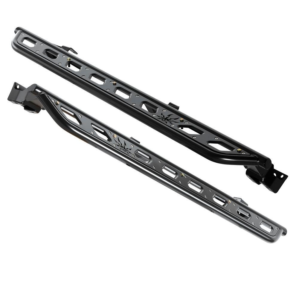 JLU (4-Door) ROCKER KNOCKERS Rock Sliders (Black) - Poison Spyder