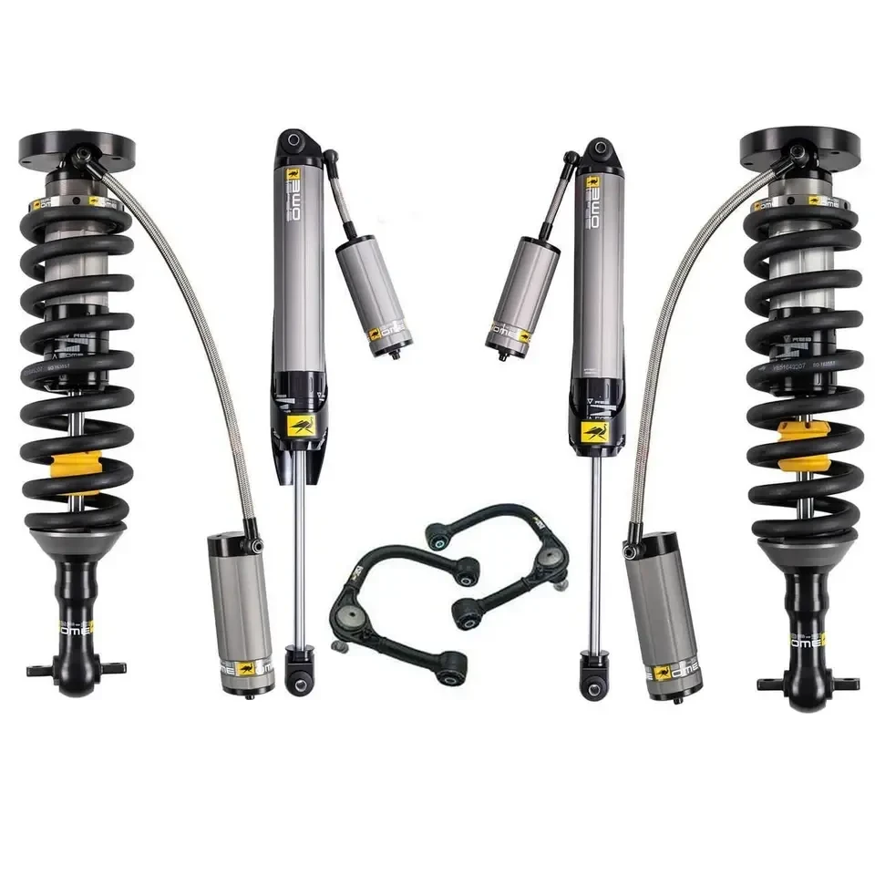 Old Man Emu BP-51 3 inch Kit with UCA for Toyota 4Runner 2025+ - Front and Rear Shock Absorbers and Suspension Components, image showing complete lift kit for upgraded off-road performance.