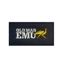 Old Man Emu Embroidered Patch 3.5 inches wide, featuring the Old Man Emu logo with a yellow emu bird on a black background.