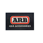 ARB Embroidered Patch 3.5 inches wide, featuring the ARB logo with bold black letters inside a red bordered white rectangle, and the text '4x4 Accessories' below in white on a black fabric background.