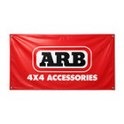 ARB Shop Vinyl Banner  5'x3' 570193US, red vinyl banner with ARB logo and white text '4X4 ACCESSORIES'.