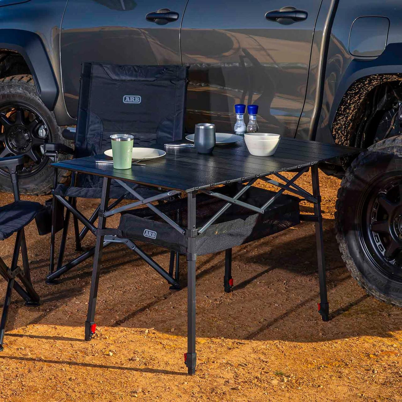 ARB 4x4 Accessories Pinnacle Camp Table Aluminum Black 10500171