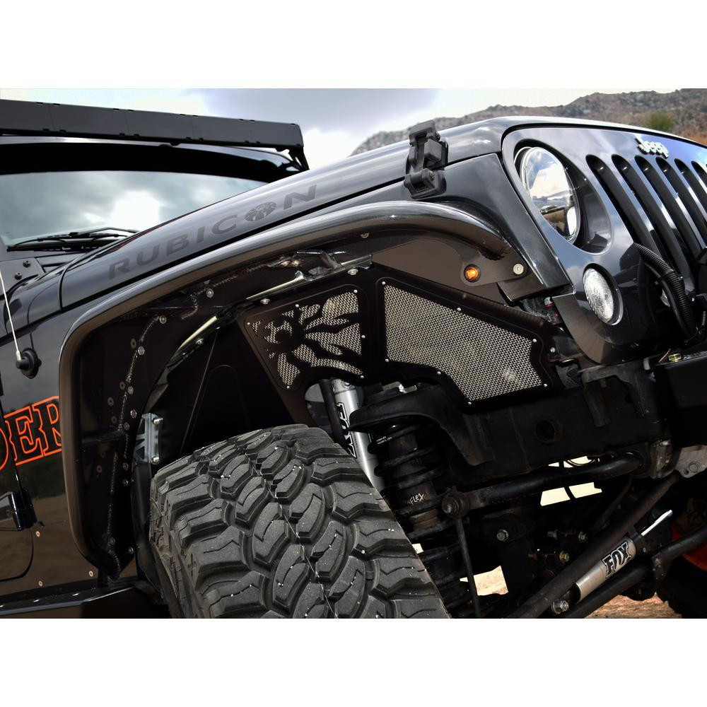 Front JK Vented Inner Fenders (Black) - Poison Spyder