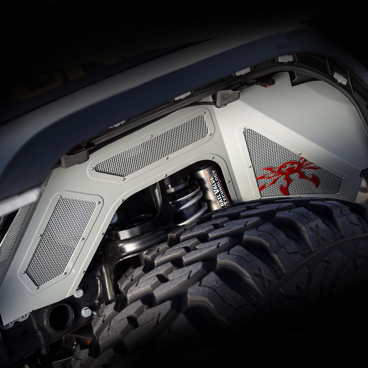フェザー Front JL/JT Vented Inner Fenders (Black) - Poison Spyder