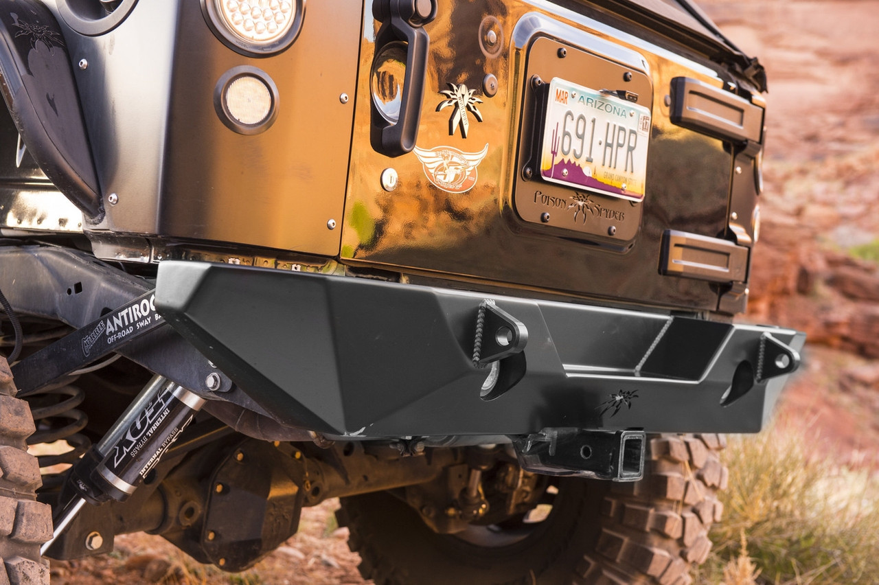 Rear JK ROCK BRAWLER II Bumper (Black) - Poison Spyder