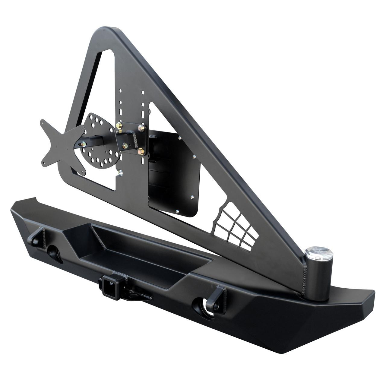 Rear JK ROCK BRAWLER II Tire Carrier (Bumper Only) - Poison Spyder