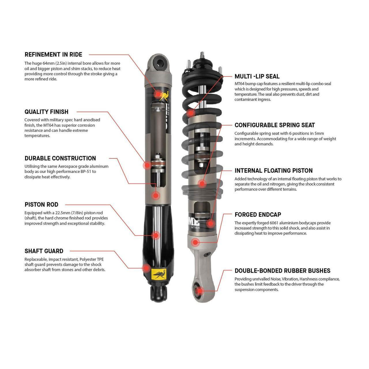 Old Man Emu - MT64601013R - MT64 Shock Absorber Rear Right