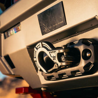ARB Zenith Winch Bumper for Toyota Tacoma 2024+, close-up view of the winch mounting point and hardware on the vehicle's front bumper.