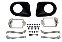ARB Mount Kit - OE Fog Light 3540250, vehicle fog light mounting kit with black fog light covers, mounting brackets, and hardware for easy installation.