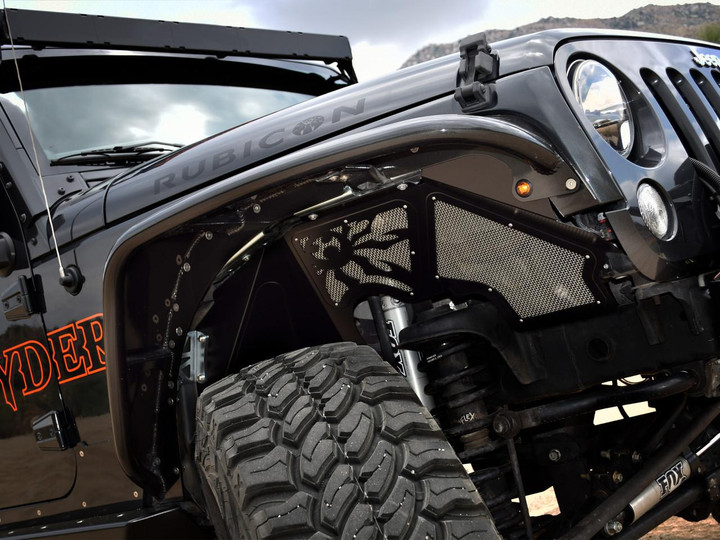 ポイズンスパイダー　スキッドプレート　ＪＫラングラー Front JK Vented Inner Fenders (Black) - Poison Spyder