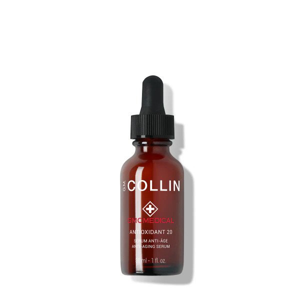 Boost radiance and fight aging with G.M. Collin’s Antioxidant 20 Serum. With 20% L-ascorbic acid and Matrixyl® 3000, it smooths, firms and protects skin from environmental damage. Boost radiance and fight aging with G.M. Collin’s Antioxidant 20 Serum. With 20% L-ascorbic acid and Matrixyl® 3000, it smooths, firms and protects skin from environmental damage.