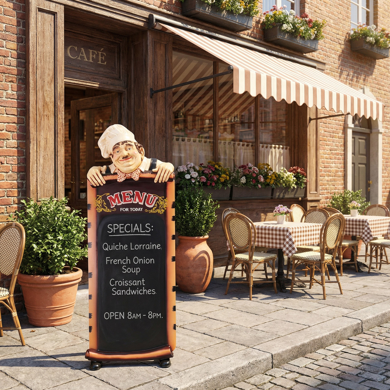 Standing Chef with Chalkboard 60