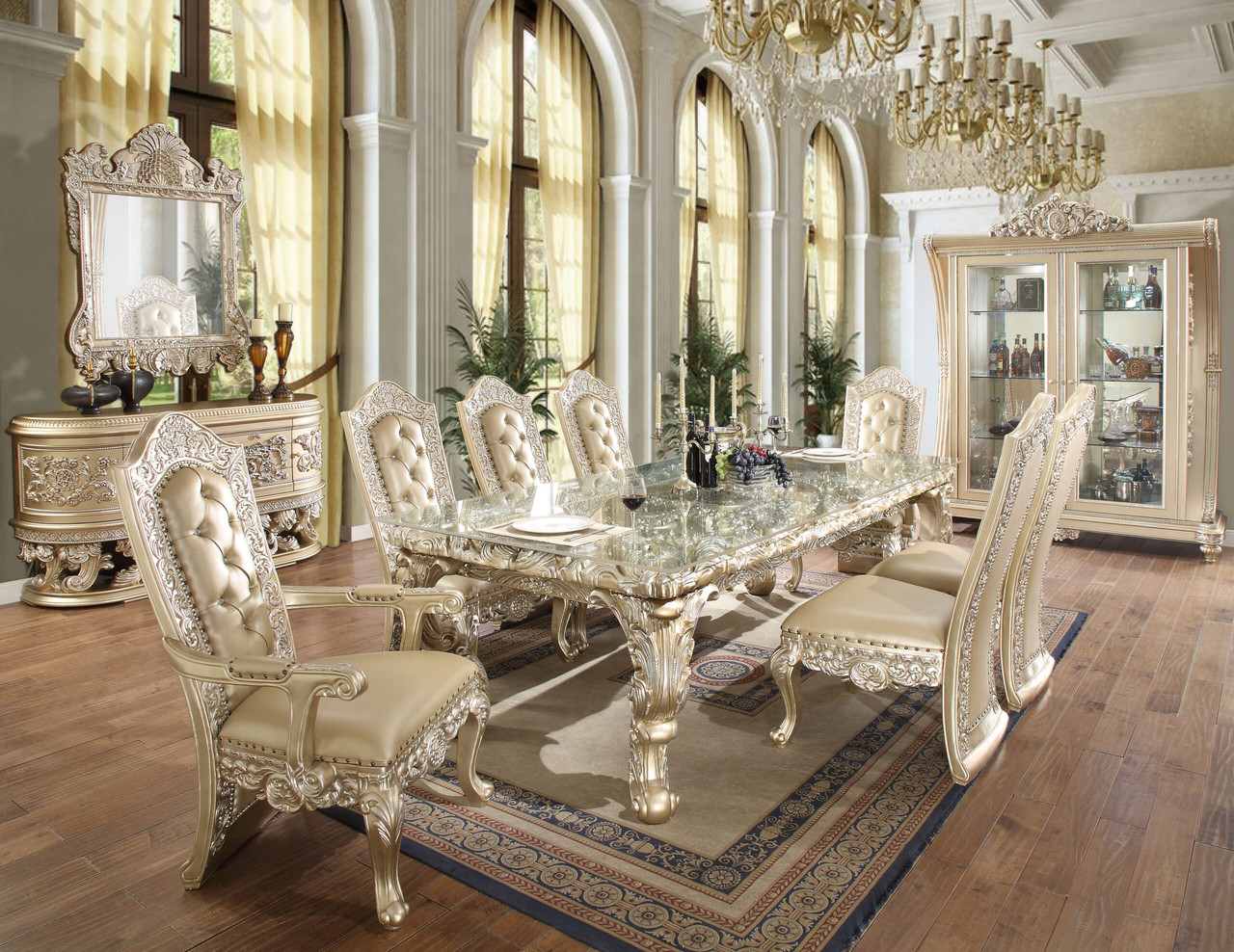 HD-8022 - 7PC DINING TABLE SET - World of Decor