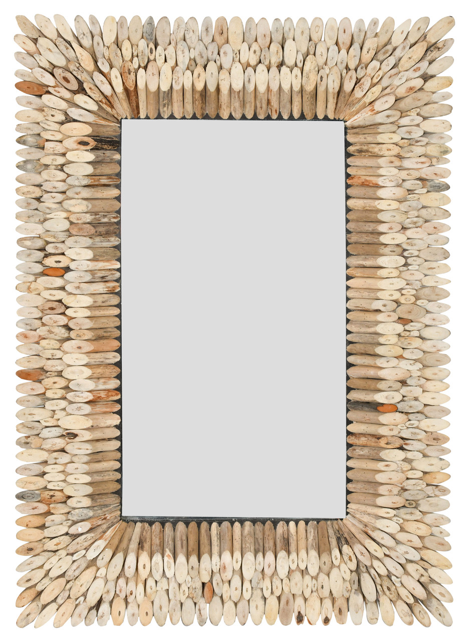 Authentic Natural Wood Mirror 35W x 51H - World of Decor