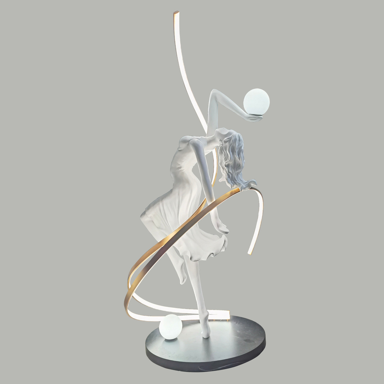 Lady with Ball Dancing Sculpture Medium World of Decor