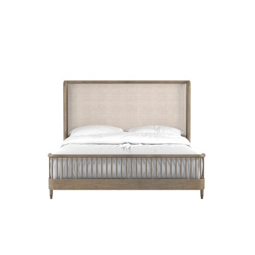Finn Collection Eastern King Size Upholstered Shelter Bed