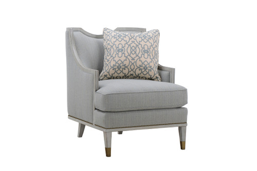 161 - Intrigue  Collection Transitional  HARPER VINTAGE BLUE CHAIR