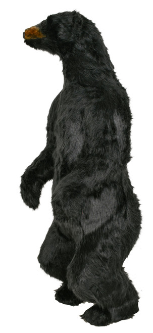 North American Black Bear Standing Staute with Faux Fur 74H