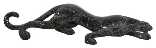 Mosaic Glass Panther Sculpture