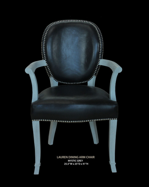 Mystique Grey Lauren Dining Arm Chair
