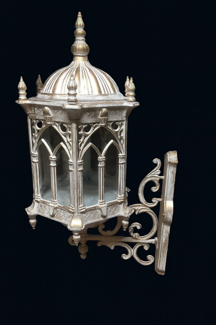 Gothic Wall Sconce Gold and White
