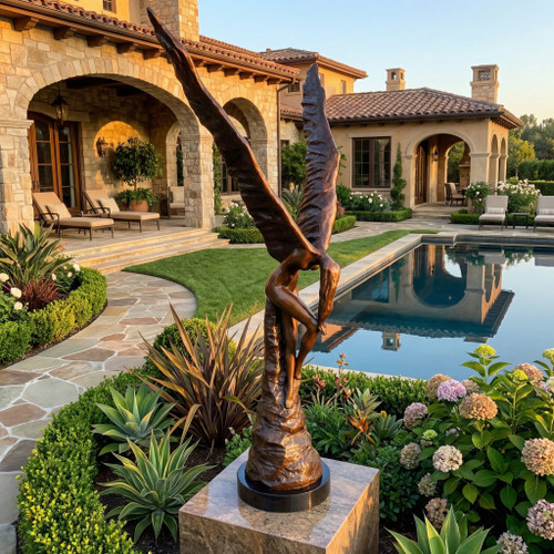 Copper Wing Statue H33.9 Inches  Ge21474