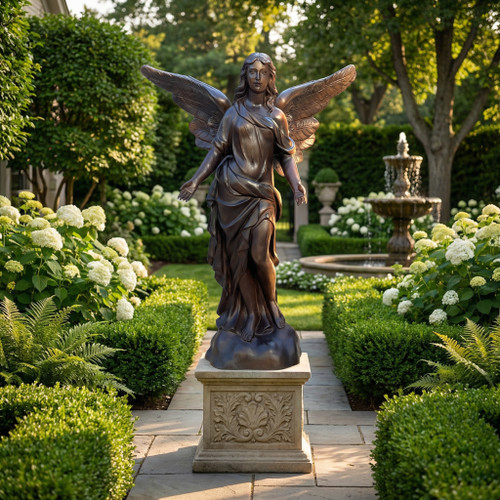 Copper Angel Statue H31.5 Inches  Ge21476