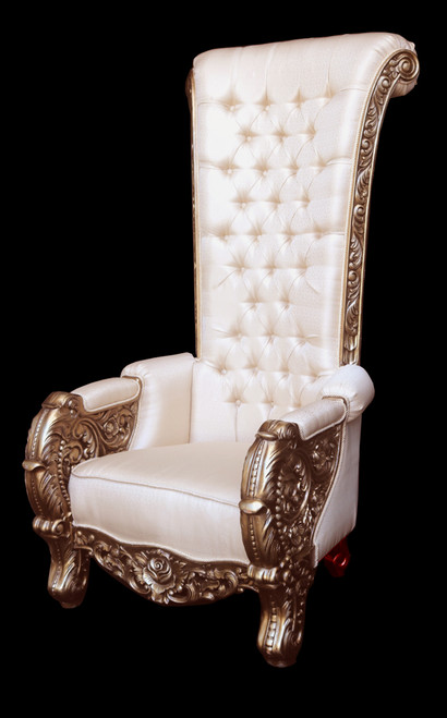 Imperial Gold Palace White and Gold Throne Chair Imperial Gold Palace White and Gold Throne Chair
