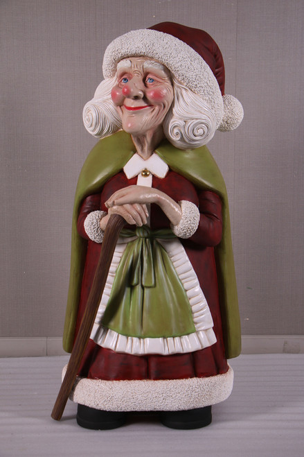Vintage Mrs Santa Claus with  Cane