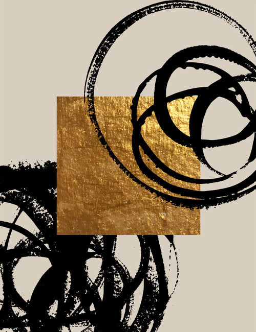 Gold Square Abstract Giclee