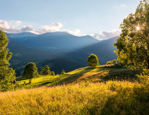 Sunset over the Mountains Giclee